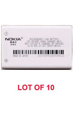 10 NOKIA BLB 3 OEM BATTERY LOT 8265i 8210 6365i 6360 8855i 6340i 6385i 