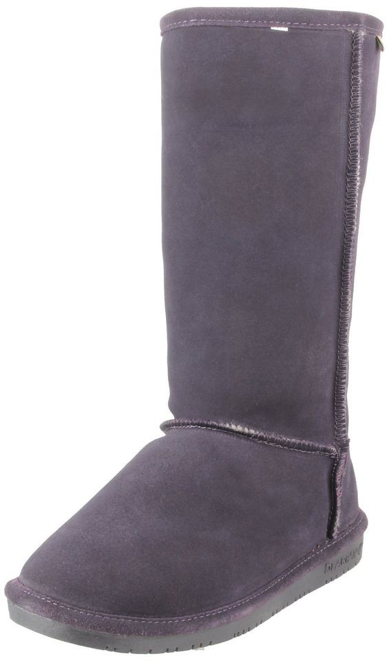 Bear Paw BEARPAW Emma Tall 612/ Concord Purple Sheepskin Boots Womens 