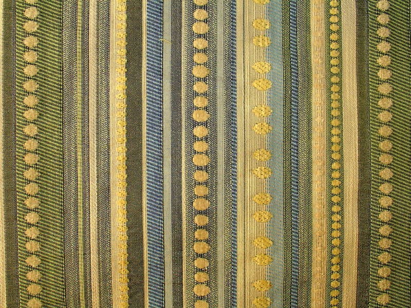 Contemporary Cotton Chenille Stripe Upholstery Fabric