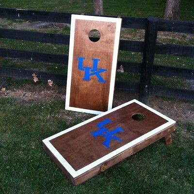   Wood UK University Of Kentucky Cornhole Boards W/ 8 BAGS Bean Bag Toss