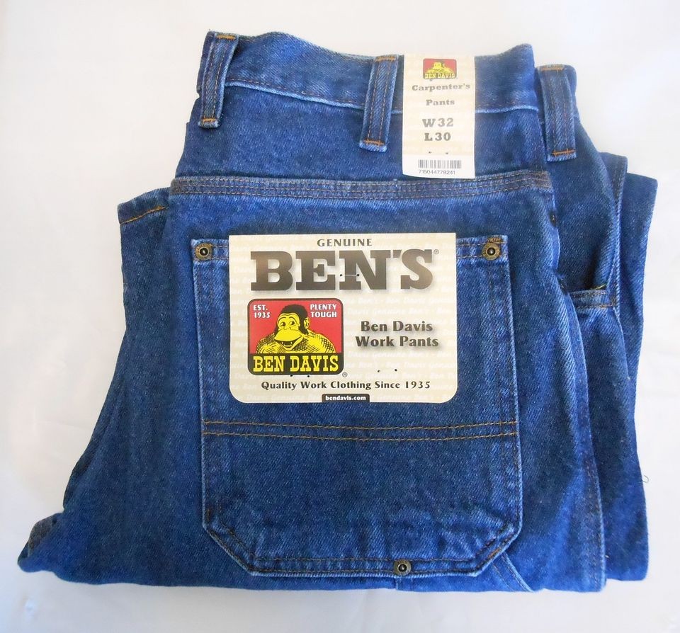 Ben Davis Genuine Carpenter Work Pants   INDIGO DENIM (778)   NWT New 