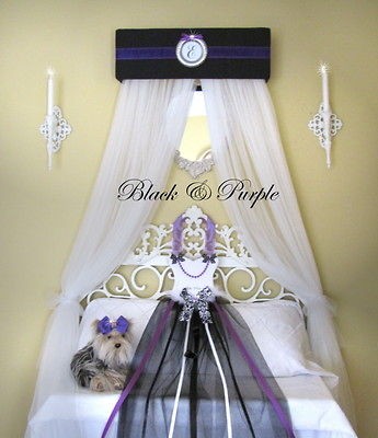 BeD CaNoPy Personalized Padded Upholstered Crown Pelmet Teester 