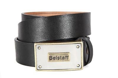 BELSTAFF MENS ADJUSTABLE LENGTH LEATHER BELT 759028 ANTIQUE BLACK