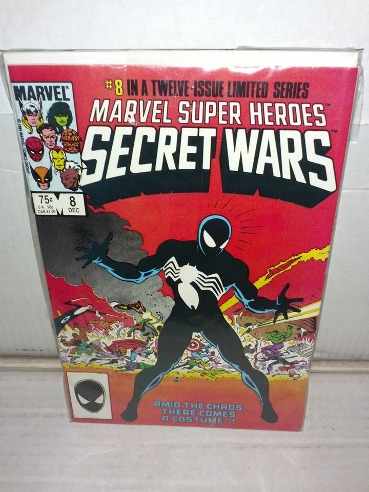 SECRET WARS FULL SET   FIRST APPEARANCE OF VENOM BLACK COSTUME   FREE 