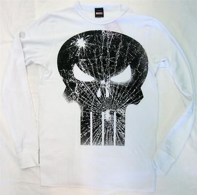 MARVEL COMICS THE PUNISHER LOGO LICENSED LONG SLEEVE THERMAL MENS 