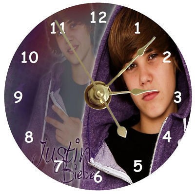 justin bieber clock in Home Decor