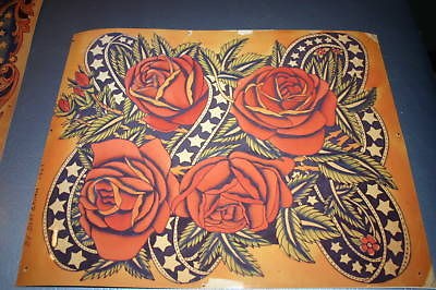 Vintage Tattoo copy Bert Grimm Roses painting