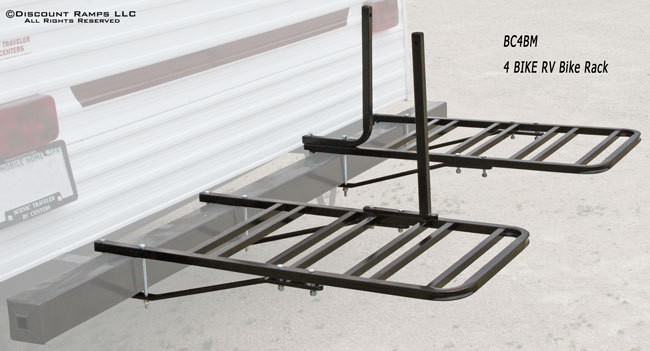 RV BUMPER MOUNT 4 BIKE RACK 5TH WHEEL MOTORHOM​E CAMPER (BC4BM)