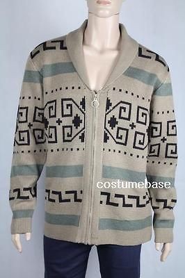 Big Lebowski The Dude Cowichan Sweater Jeff Bridges Wore Great Cond 