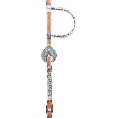 Billy Royal Box Cheek Two Ear Silver Show Headstall DARK or LIGHT OIL 