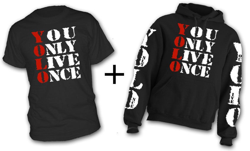 DRAKE YOLO * T SHIRT & HOODIE Combo you only live once ALL SIZES IN 