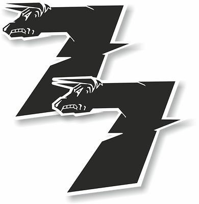 x2 Stickers / Decals Riders Number Checa 7 xsmall 35mm black