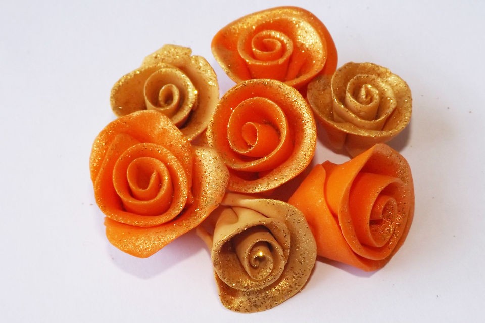 Sugar Roses Various Colors Birthday Wedding Edible Cake Cupcake 