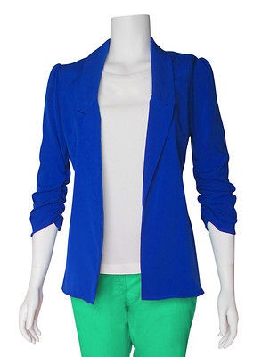 NWT Ark & Co Royal Blue Boyfriend Blazer. Formal Casual Wear. Large.