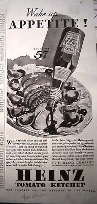 1932 HEINZ tomato Ketchup Bottle Wake Appetite Ad