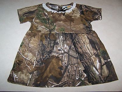 BASS PRO SHOP camo toddler dress SIZE L 12 18 M REALTREE CAMO