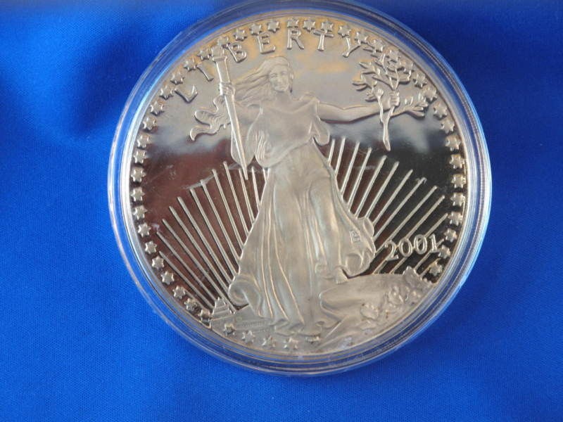 2001 Giant St Gaudens $20 Gold .999 Silver 4 Troy Oz B2965L