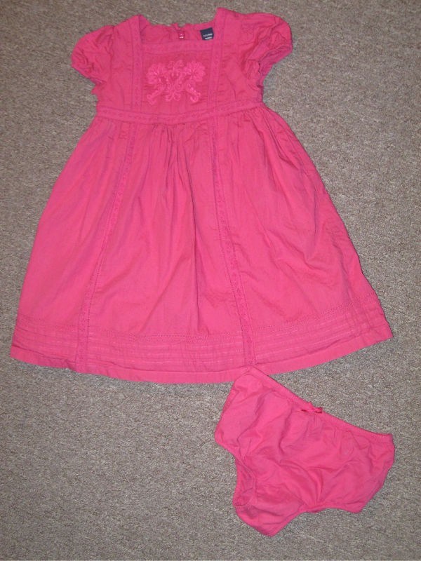 Baby Gap Pink Boho Dress & Bloomer girl 4T EUC tulle Trimmed 