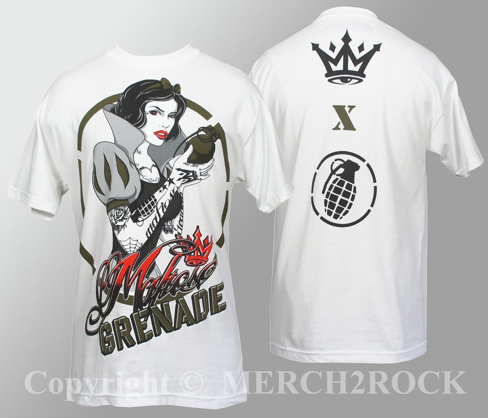 Authentic MAFIOSO CLOTHING Snow White Grenade White T Shirt S M L XL 