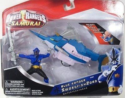   Rangers Samurai SwordfishZord Blue Ranger Water Bandai Swordfish Zord