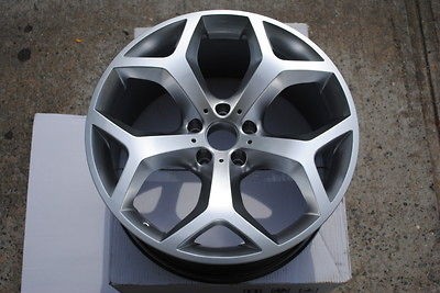 20 Y Spoke Style BMW Hyper Silver Wheels Rims Staggered fits X5 05 06 