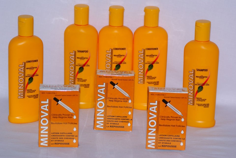 Minoval Hair Regrowth Treatment / Shampoo / Conditioner w/Almond Oil