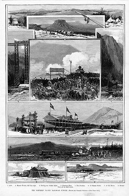   PACIFIC RAILROAD JUBILEE, DRIVING GOLDEN SPIKE, BOZEMAN PASS, CHINESE