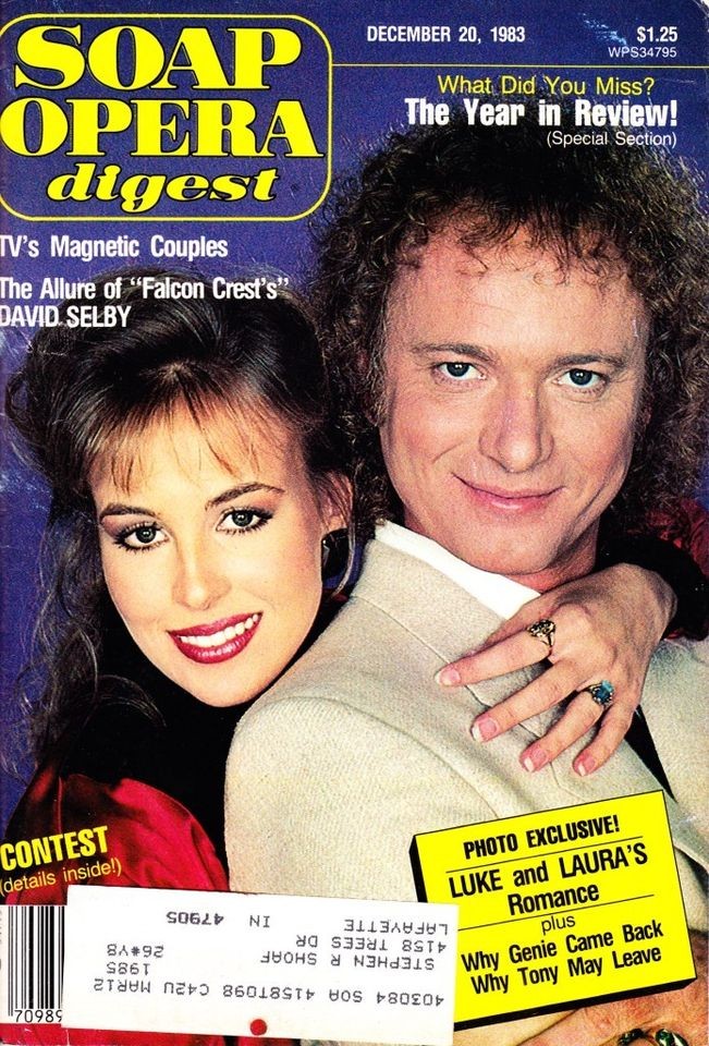 Soap Opera Digest Tony Geary Genie Francis Luke Laura Dec 20, 1983 GH 