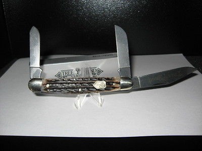 Brand New Boker 3 Blade Stockman Pocket Knife Apaloosa Bone Handle 