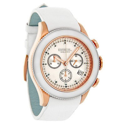 Breil Milano Manta 1970 Ladies Mop Rose Gold Swiss Chronograph Watch 