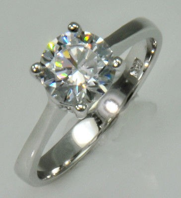 1ct Ring Extra Brilliant C Z Imitation Moissanite simulant Sz 10 