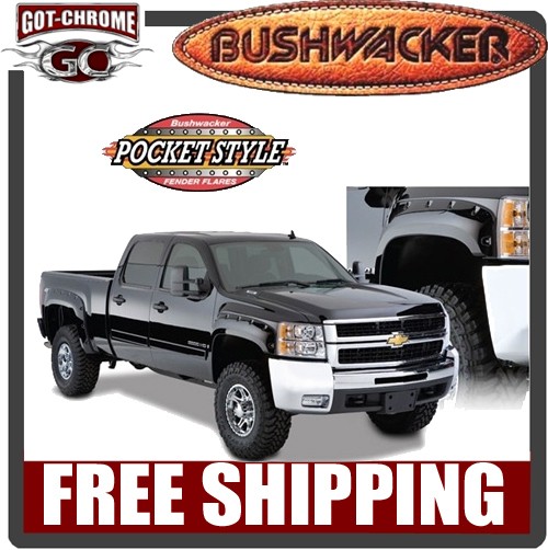 40924 02 Bushwacker Pocket Style Fender Flares Silverado 6.5 & 8 