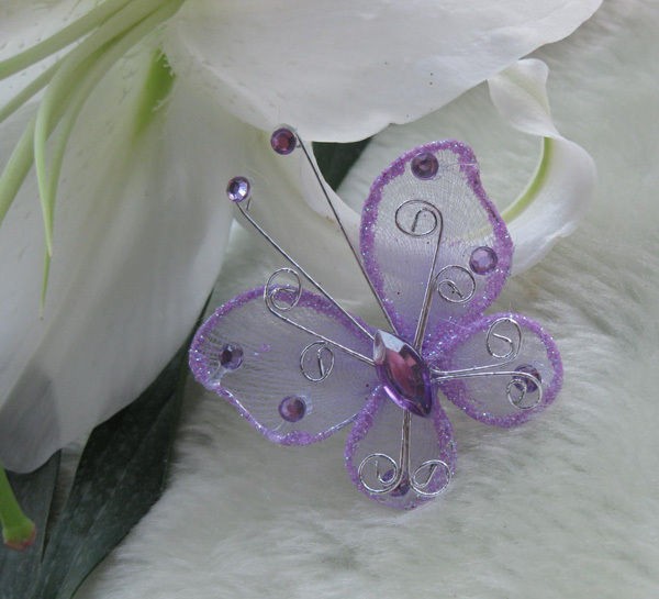 purple butterfly decoration