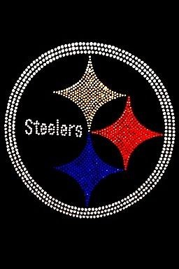 PITTSBURGH STEELERS LOGO BLING SHIRT RHINESTONES NFL FOOTBALL *SM 3X 