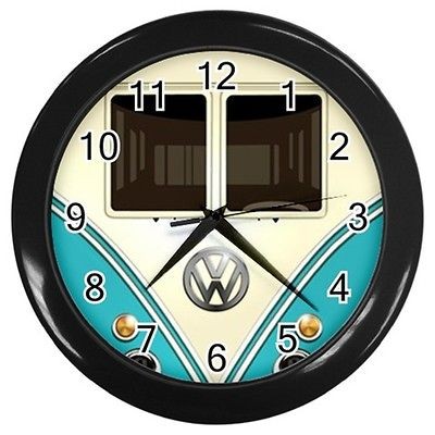   Wall Clock Vintage Retro Volkswagen VW Logo Camper Mini Bus Van NEW