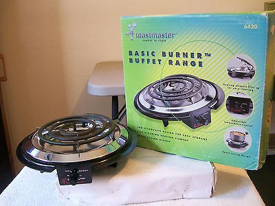   GIFT  TOASTMASTER BASIC BURNER BUFFET RANGE ORIGI. BOX W/ INSTRUCTIONS