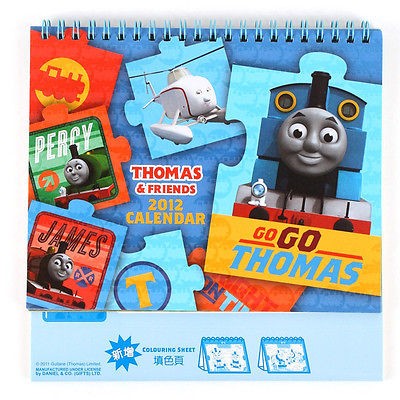   TANK ENGINE COLORFUL GRAPH 2012 TABLE CALENDAR + STICKER & NOTICE