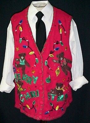 DANCING GRATEFUL DEAD TEDDY BEARS UGLY DEADHEAD CHRISTMAS SWEATER 