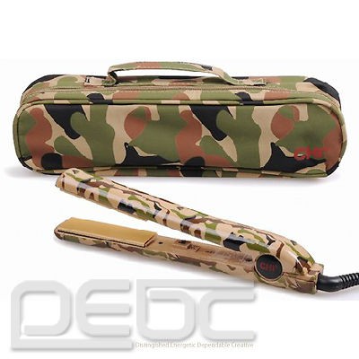 CHI GF1001CP 1 Infrared Brown Camo Hair Straightening Iron Free 