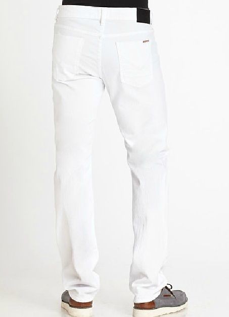   MENS FASHION HARPER STRAIGHT LEG WHITE JEANS PANTS SIZE 30   40