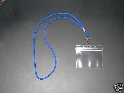 VINYL ID CARD / NAME TAG HOLDERS + LANYARD BADGE CLIPS