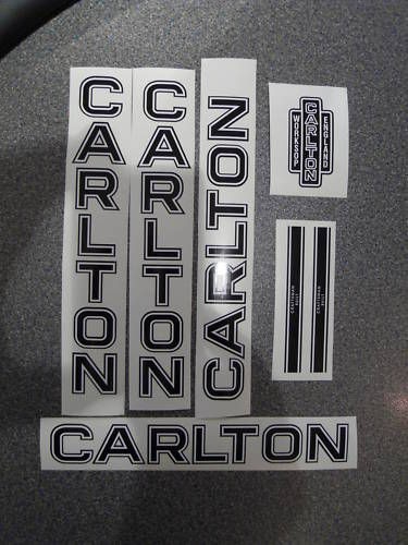 CARLTON decals. Mint set of seven decals. None better