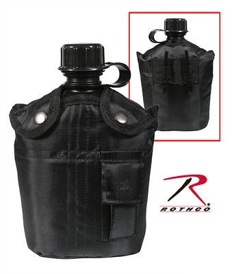   Black 1 Quart Canteen Kit   Includes Canteen, Cover & Aluminum Cup