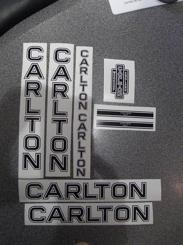 CARLTON decals. Mint set of NINE decals. None better