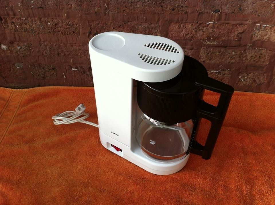 Krups Type 261B White 10 cup Coffee Maker Vintage Mod