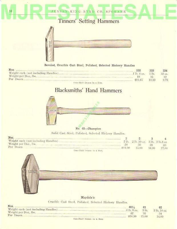 1911 Maydoles,Champ​ion Blacksmiths Hammer AD