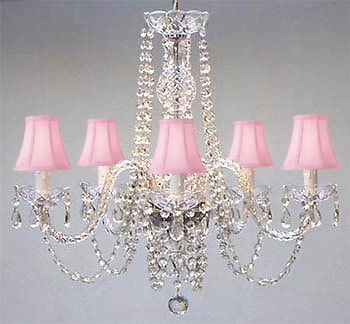 pink chandelier shades in Home & Garden