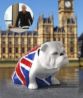 Royal Doulton Jack Bulldog Skyfall   James Bond PERSONALLY SIGNED BY M 