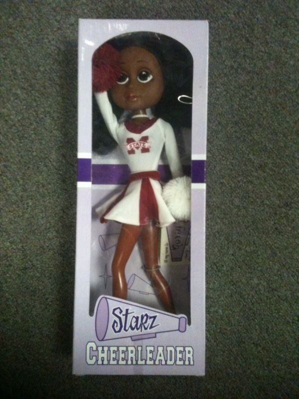   State Bulldogs Starz Cheerleader Doll Brand New African American