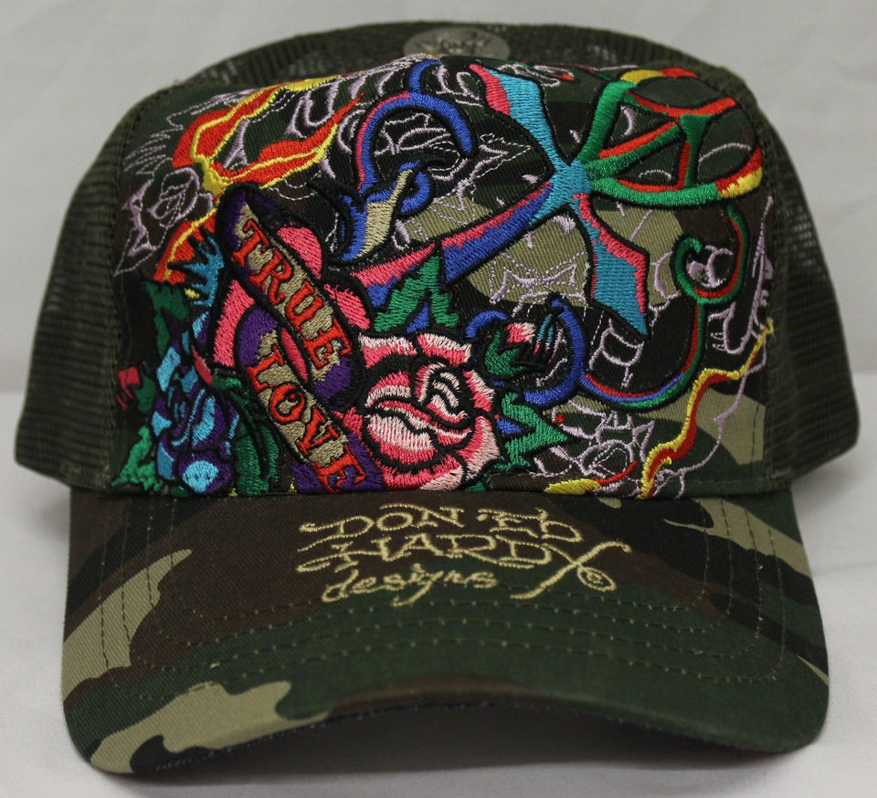 NWT ED HARDY by CHRISTIAN AUDIGIER SNAPBACK BASIC HAT PEACE CROSS 